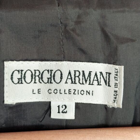 Giorgio Armani Charcoal Gray Wool Blazer Sz 12 - Picture 3 of 5
